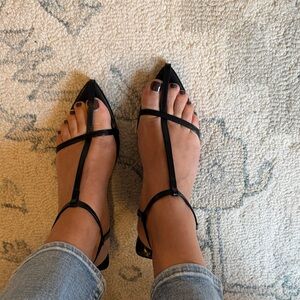 Amazon Black Strappy Sandals